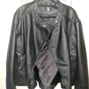 Black faux leather jacket